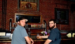 Kevin and Brian at the Fullsteam bar