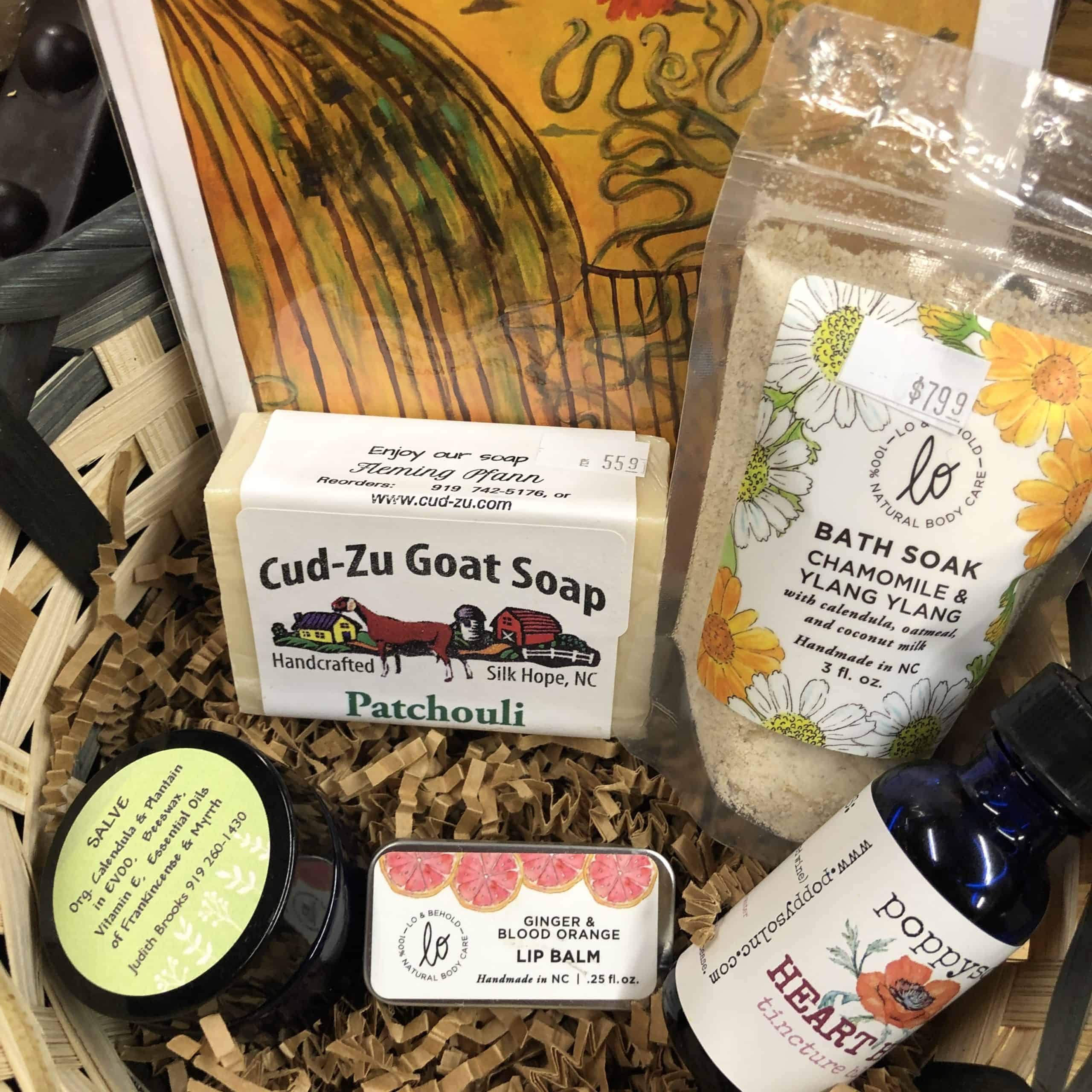 Locally made self care health & beauty at the Saxapahaw General Store